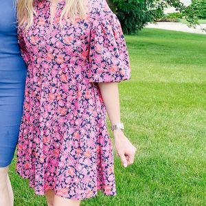 Sundry floral tier anywhere dress puff sleeves size 0 (XS)